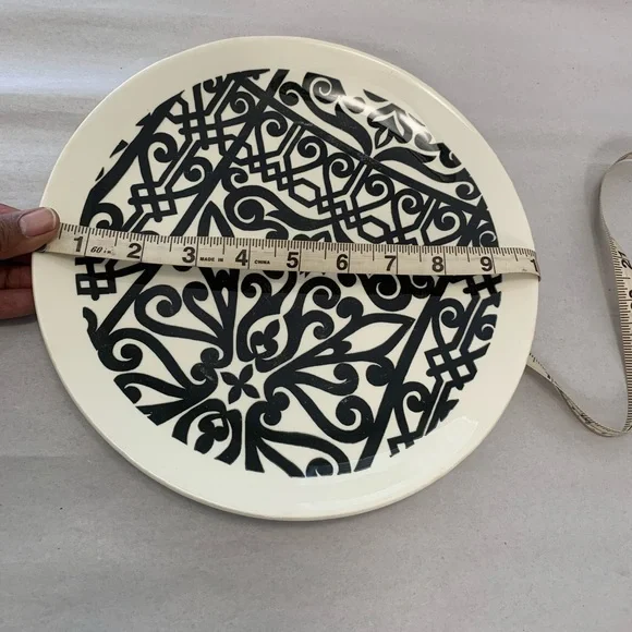 VTG MCM Elegant Black and White, China Dinner Plates LA MANCHA. Set of 4. - Picture 11 of 11